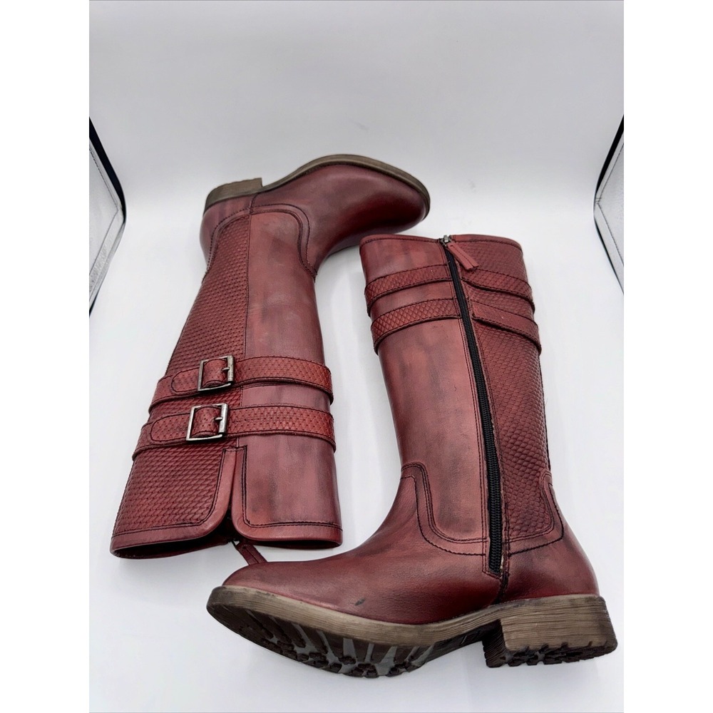 ROAN by Bed Stu Date Riding Boot Women's Size 7.5 Distressed Red Leather - Picture 14 of 14